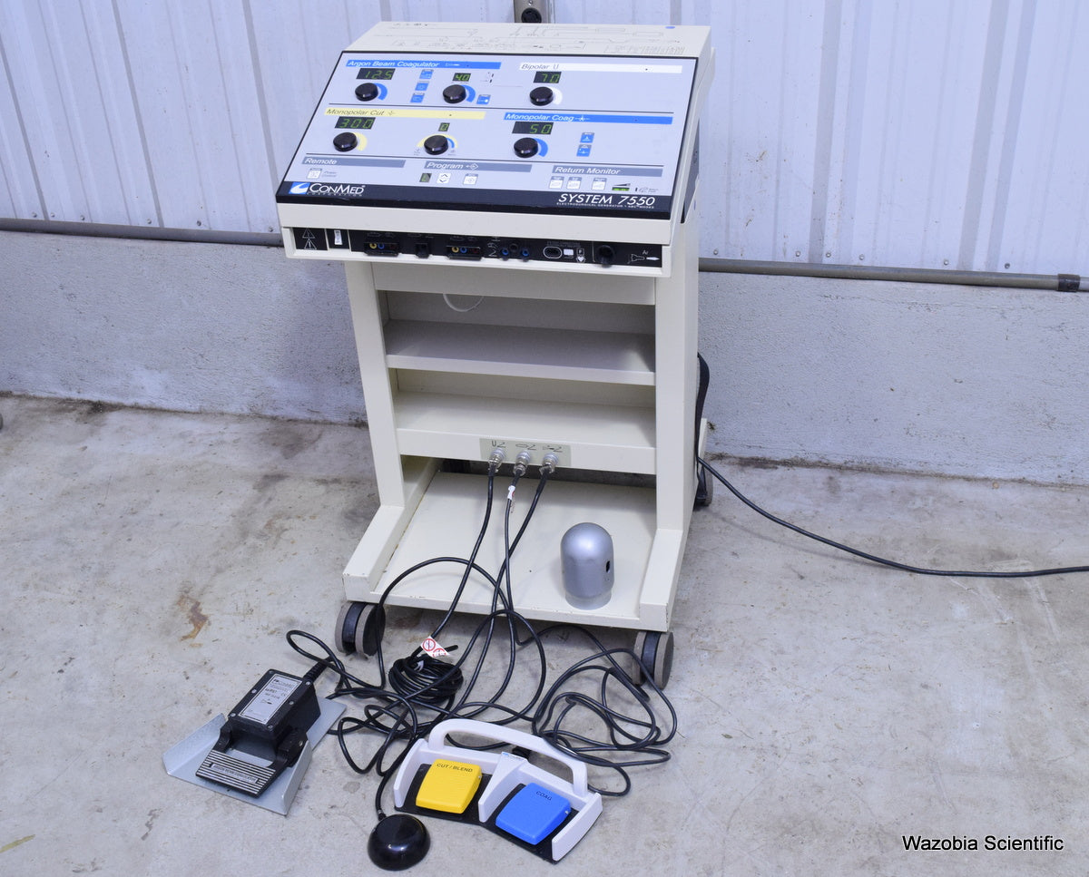 CONMED SYSTEM 7550 ELECTROSURGICAL GENERATOR ABC MODES 60-7500-120 WITH 13-0146