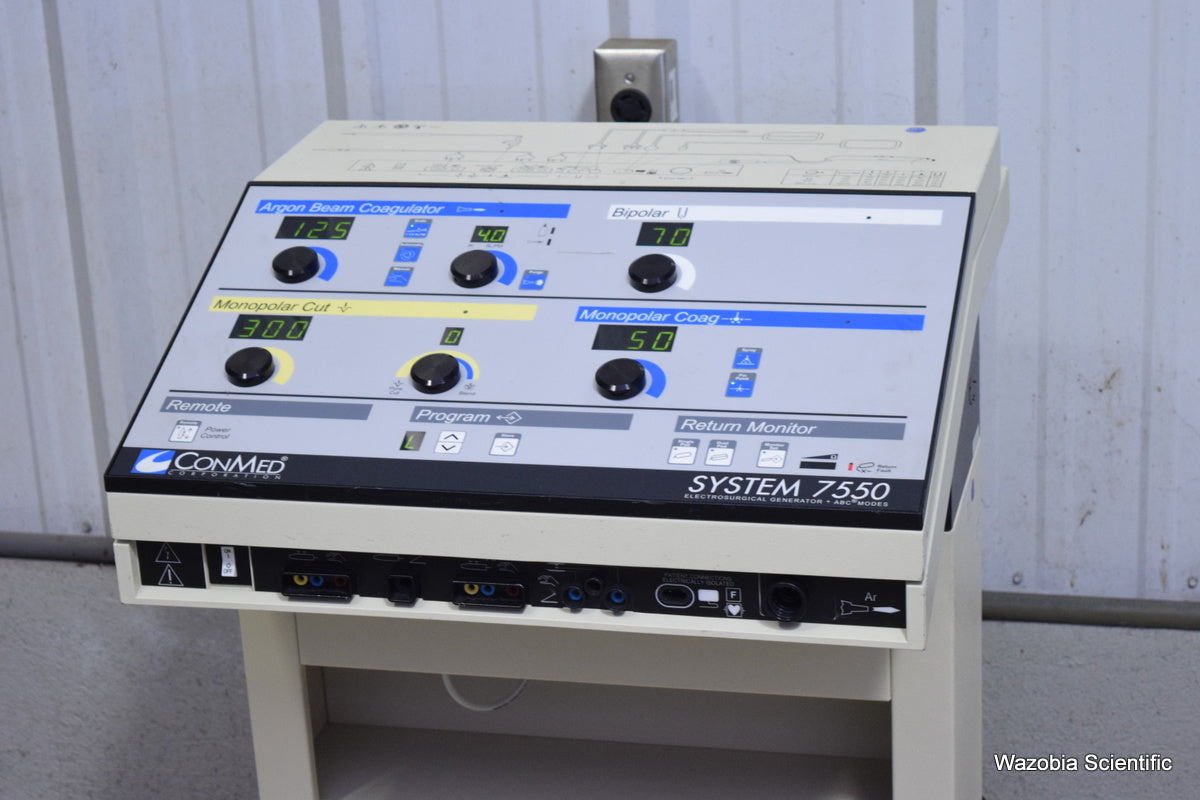 CONMED SYSTEM 7550 ELECTROSURGICAL GENERATOR ABC MODES 60-7500-120 WITH 13-0146