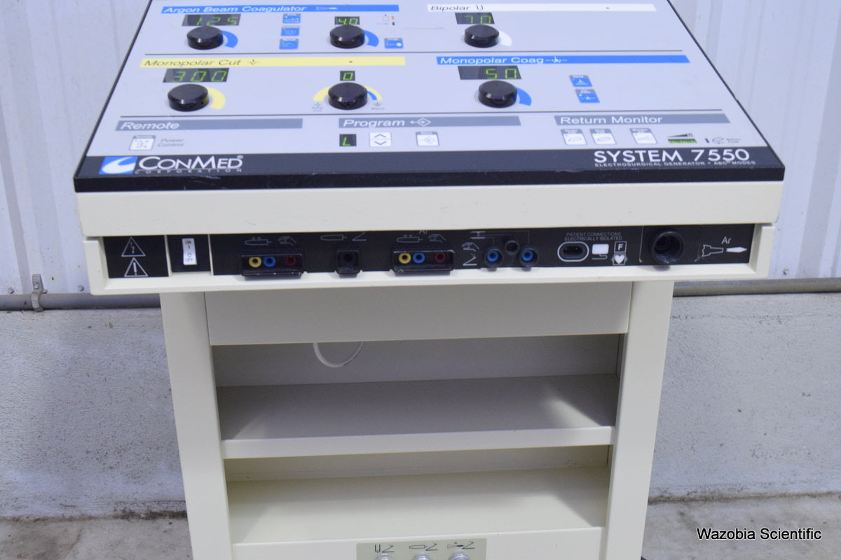 CONMED SYSTEM 7550 ELECTROSURGICAL GENERATOR ABC MODES 60-7500-120 WITH 13-0146