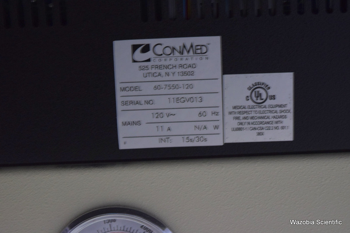 CONMED SYSTEM 7550 ELECTROSURGICAL GENERATOR ABC MODES 60-7500-120 WITH 13-0146
