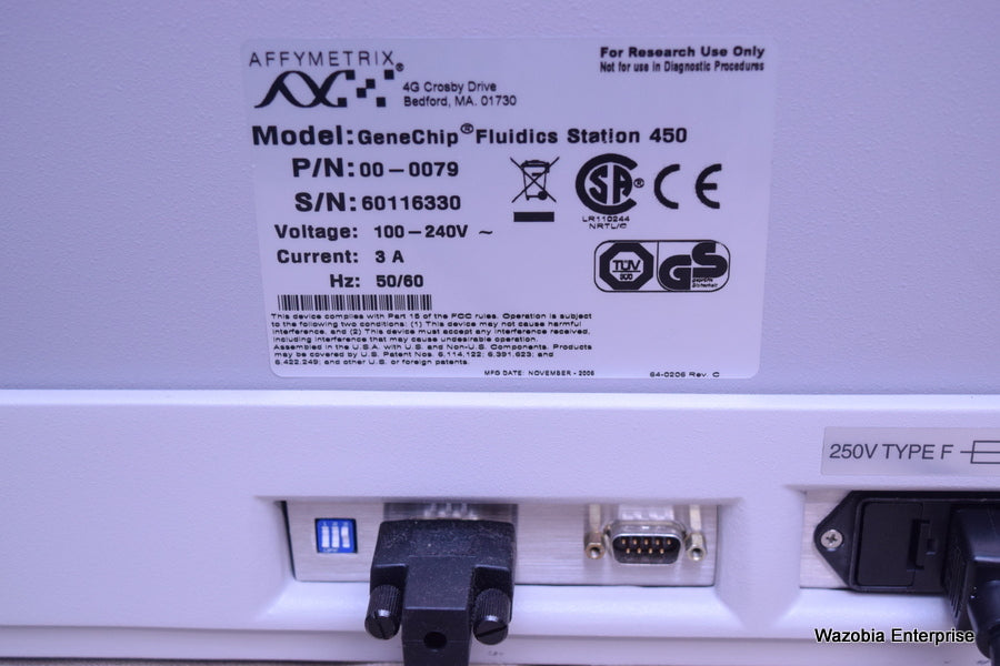 AFFYMETRIX GENECHIP FLUIDICS STATION 450