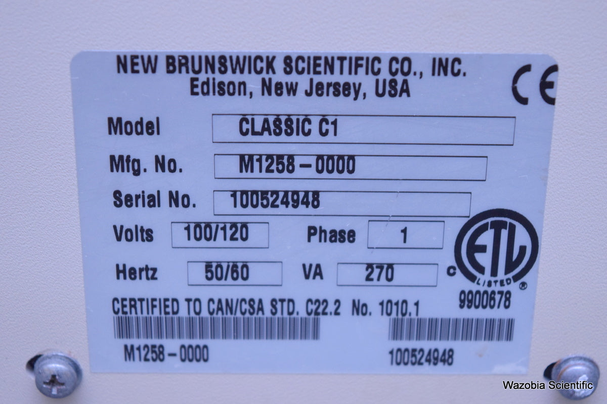 NEW BRUNSWICK CLASSIC SERIES C1 PLATFORM SHAKER M1258-0000 MIXER