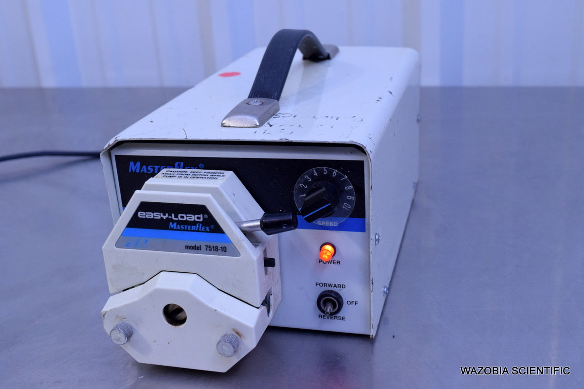COLE PARMER PERISTALTIC PUMP 7520-00 WITH EASY-LOAD MASTERFLEX MODEL 7518-10