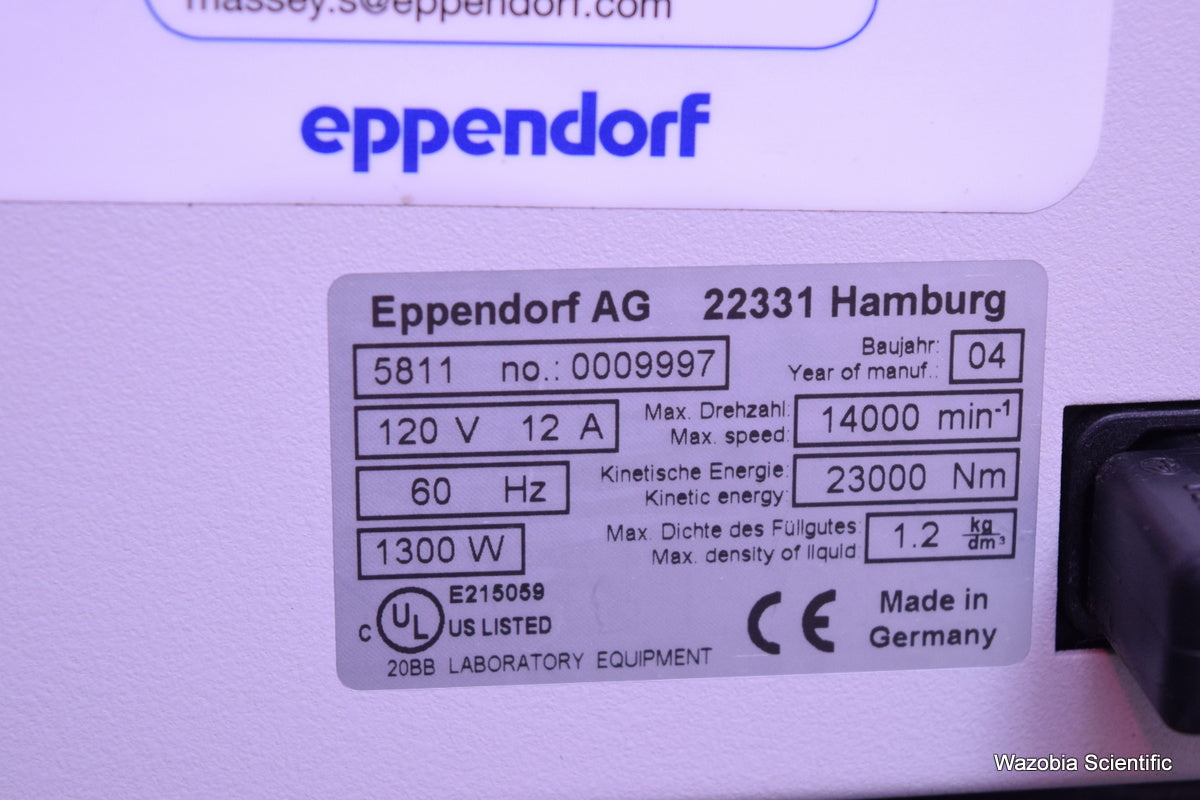 EPPENDORF CENTRIFUGE 5810R LABORATORY CENTRIFUGE