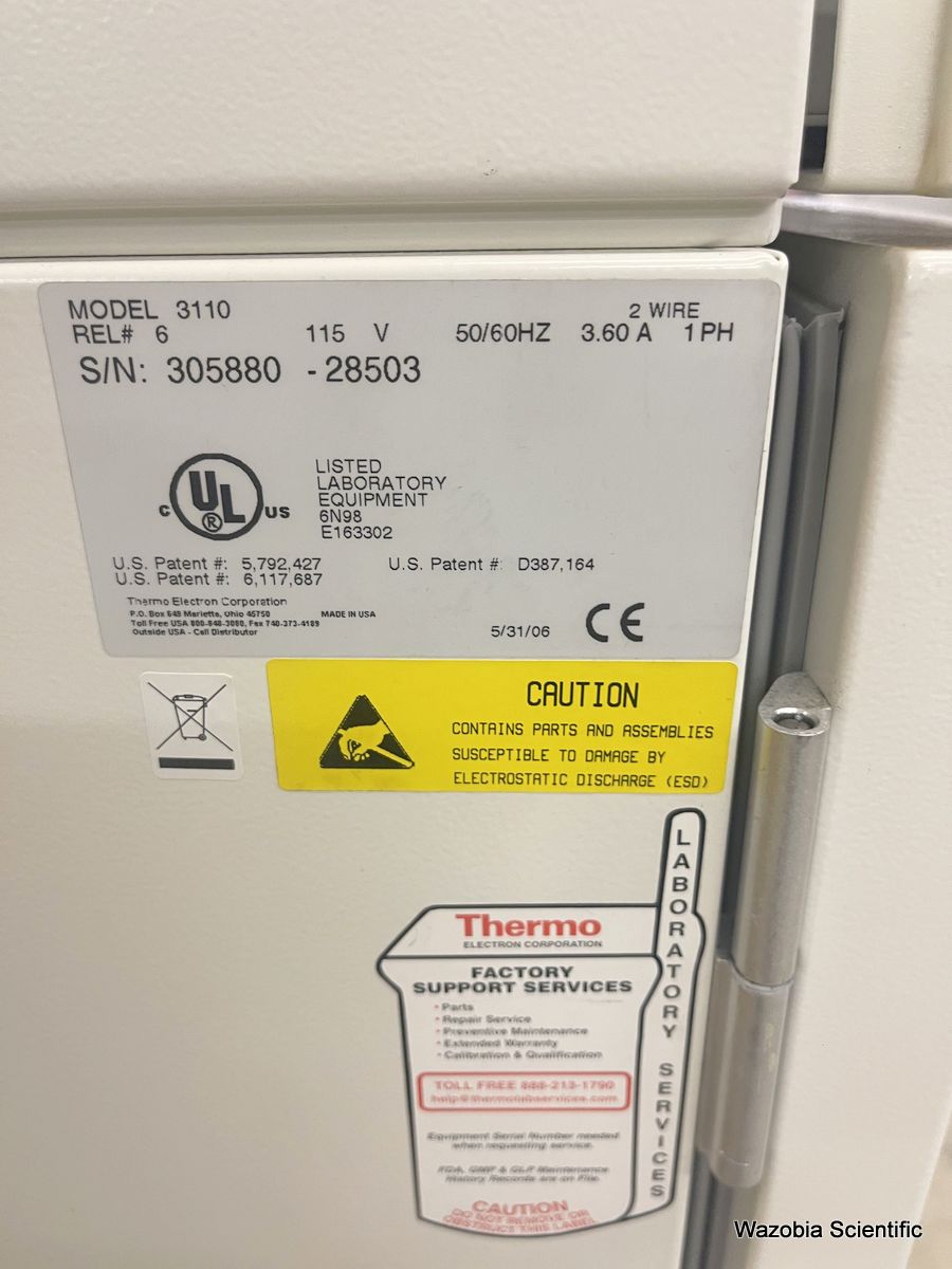 THERMO ELECTRON FORMA SERIES II WATER JACKETED C02 LABORATORY INCUBATOR 3110