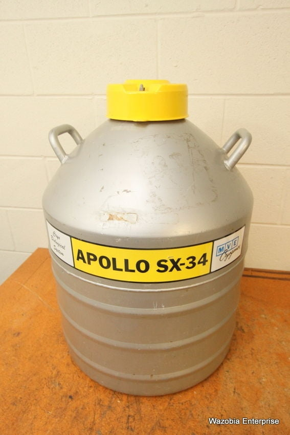 MVE CRYOGENICS  CRYO BIOLOGICAL SYSTEM APOLLO SX-34 NITROGEN DEWAR