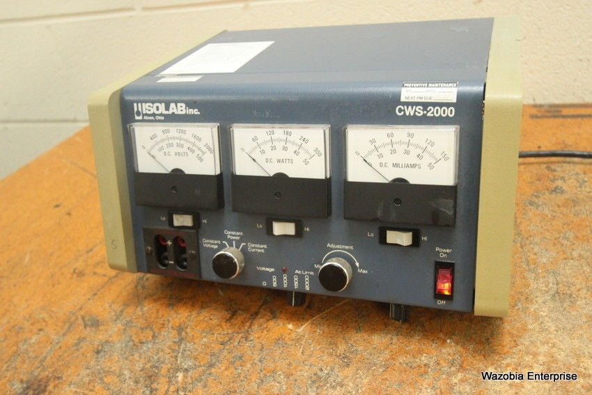 ISOLAB CWS-2000 ELECTROPHORESIS POWER SUPPLY
