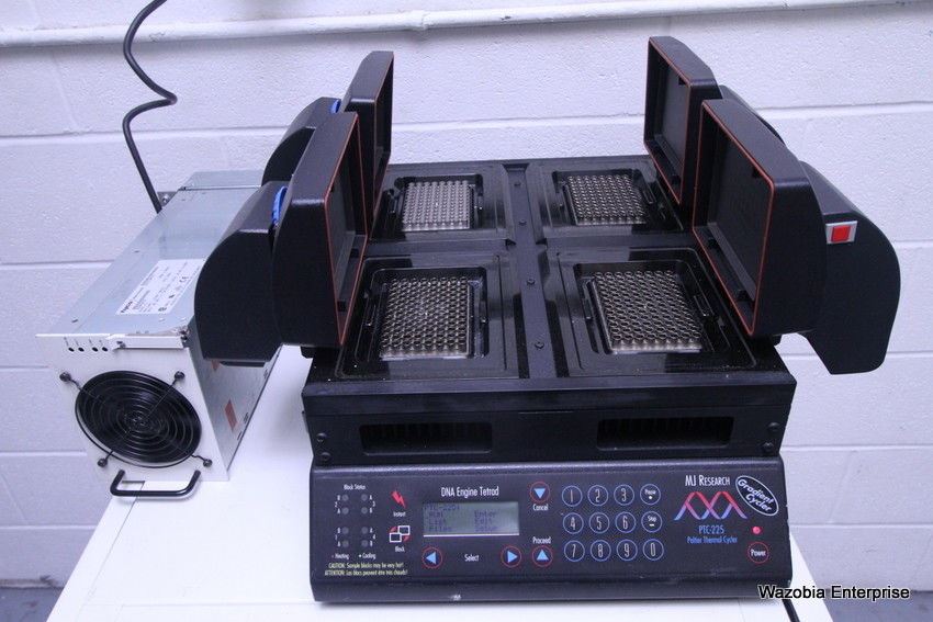 MJ RESEARCH PTC-225 PELTIER THERMAL GRADIENT CYCLER  DNA ENGINE TETRAD POWER LID
