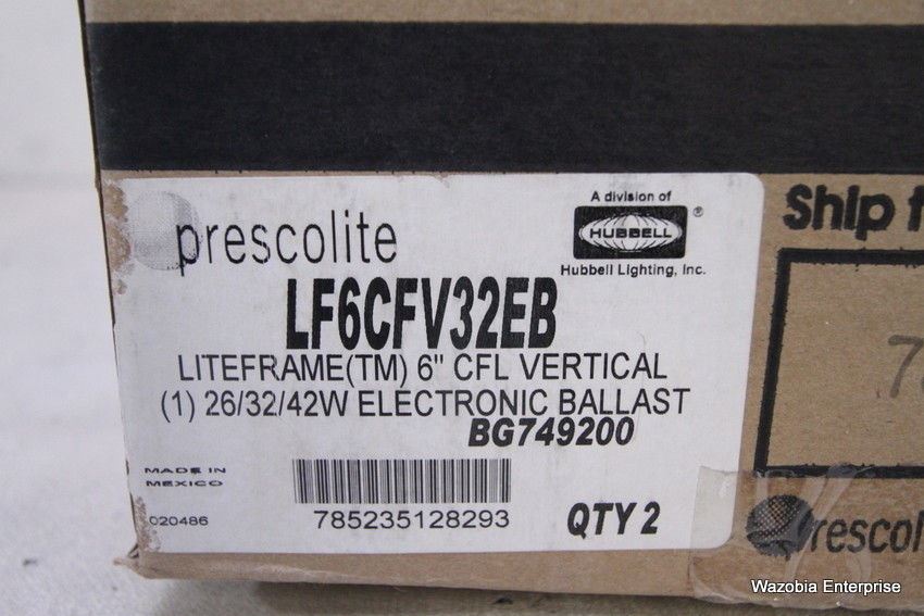 2 PRESCOLITE LF6CFV32EB LITEFRAME 6" CFL VERTICAL 26/32/42W ELECTRONIC BALLAST