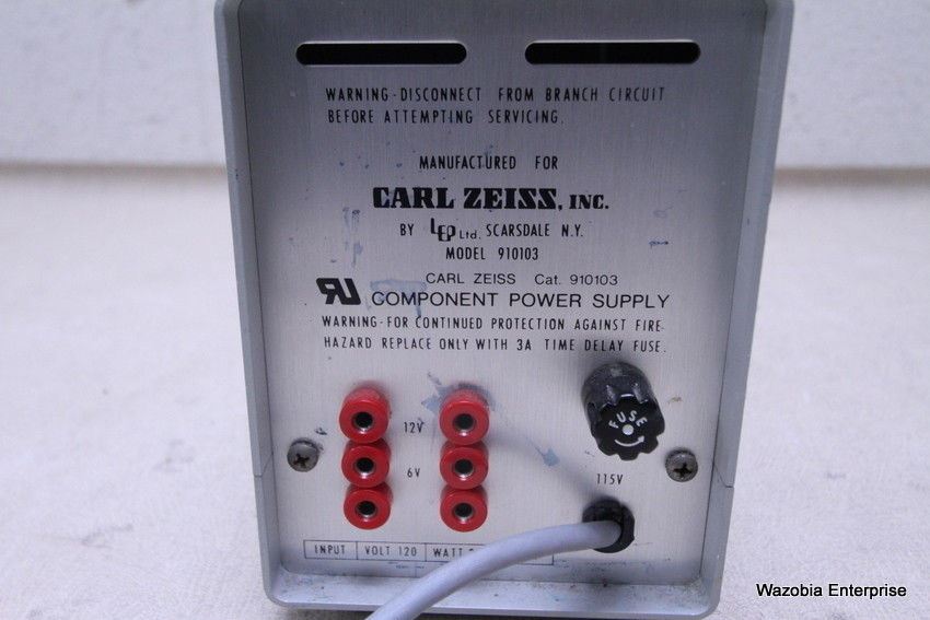 LEP CARL ZEISS 6-12 V 200 WATT  910103 MICROSCOPE LIGHT SOURCE POWER SUPPLY