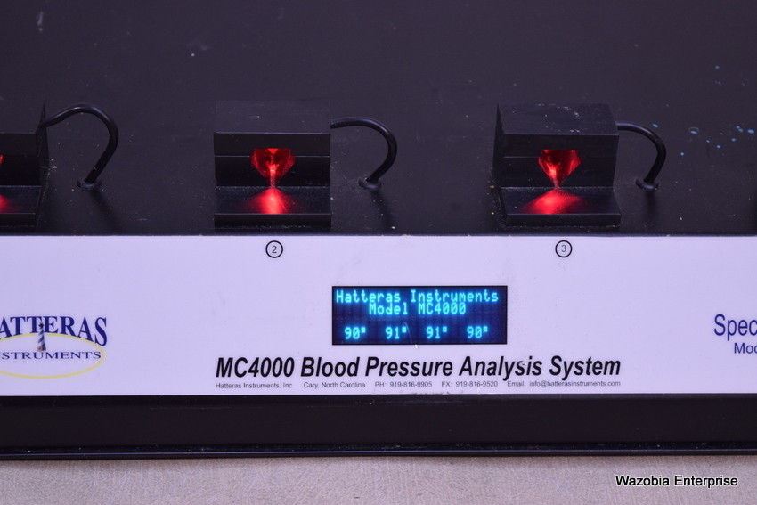 HATTERAS MC4000 BLOOD PRESSURE ANALYSIS SYSTEM AND POWER UNIT SPECIMEN PLATFORM