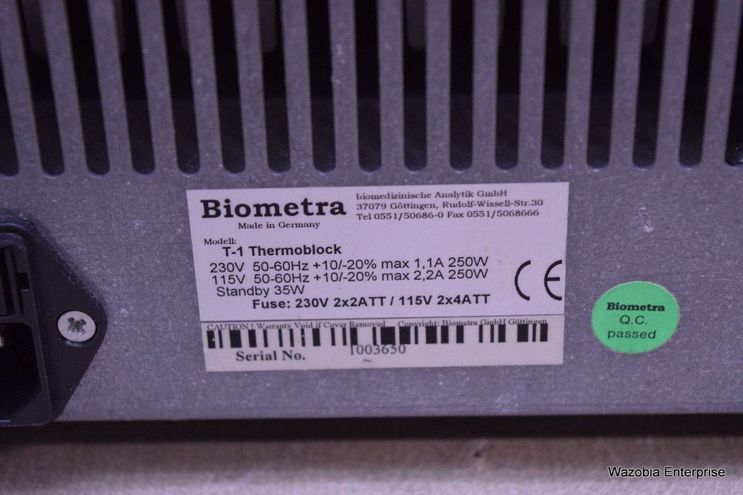 BIOMETRA T1 THERMOCYCLER T-1 THERMOBLOCK