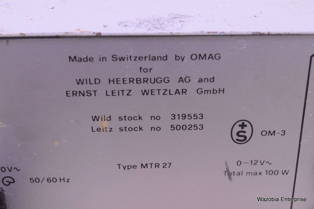 WILD HEERBRUGG  MICROSCOPE MTR 27