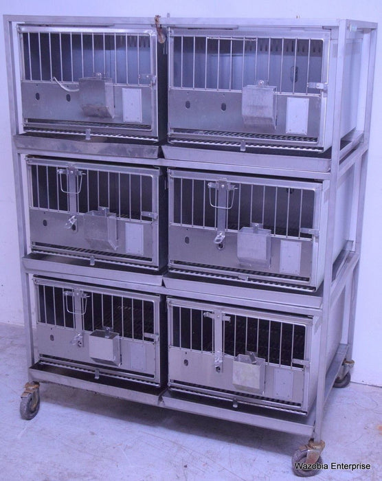 ALLENTOWN CAGING STAINLESS STEEL LAB VET ANIMAL CAGE