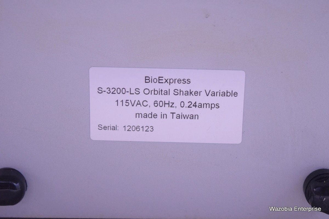 BIOEXPRESS S-3200-LS ORBITAL SHAKER VARIABLE GENEMATE