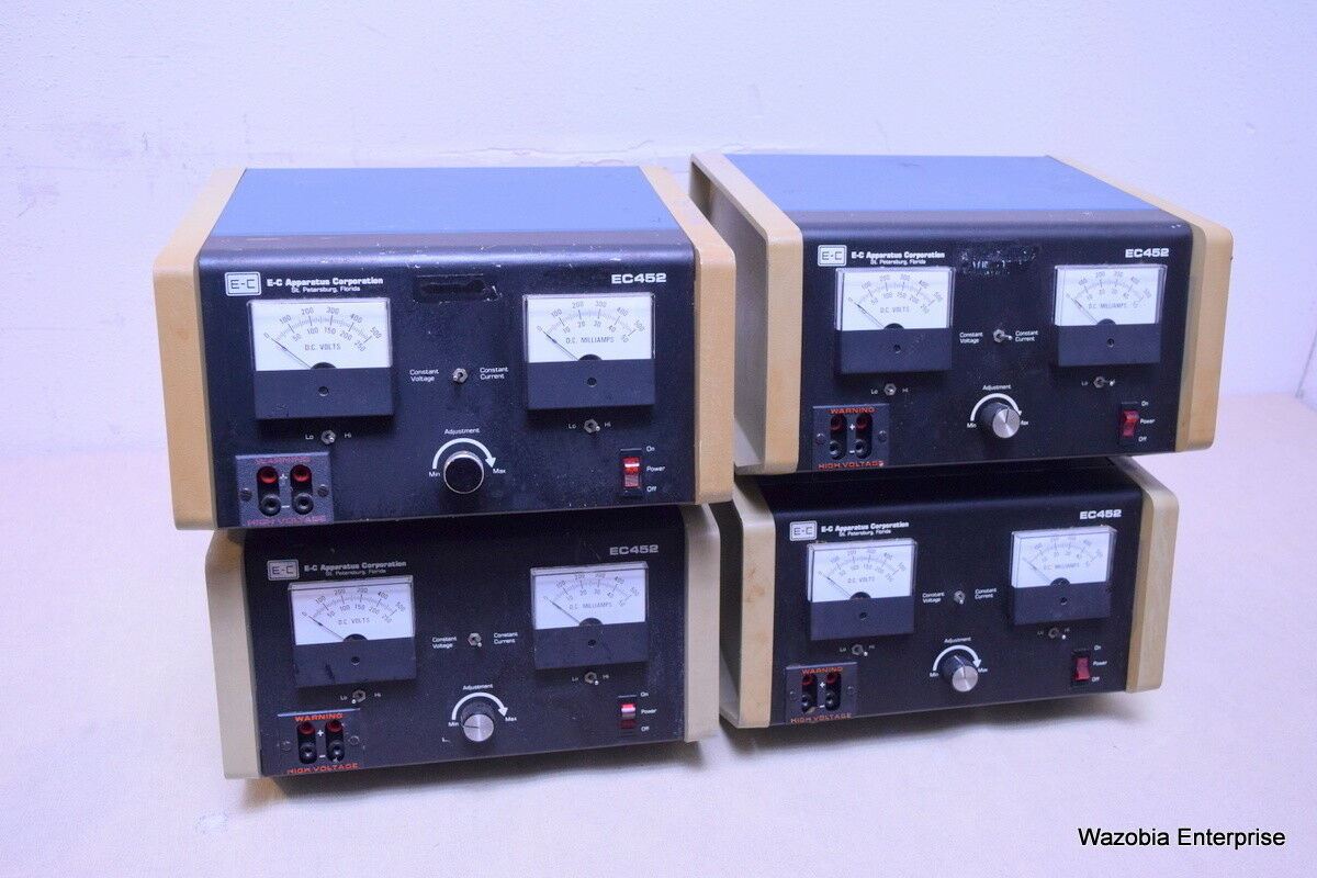 E-C APPARATUS CORP. MICROPROCESSOR CONTROLLED ELECTROPHORESIS POWER SUPPLY EC452