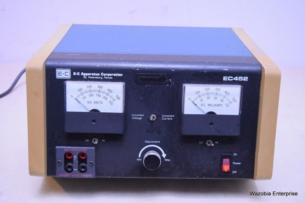 E-C APPARATUS CORP. MICROPROCESSOR CONTROLLED ELECTROPHORESIS POWER SUPPLY EC452