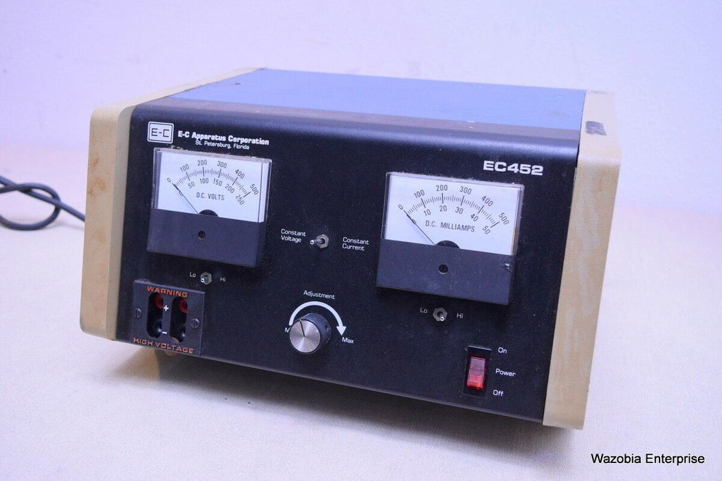 E-C APPARATUS CORP. MICROPROCESSOR CONTROLLED ELECTROPHORESIS POWER SUPPLY EC452