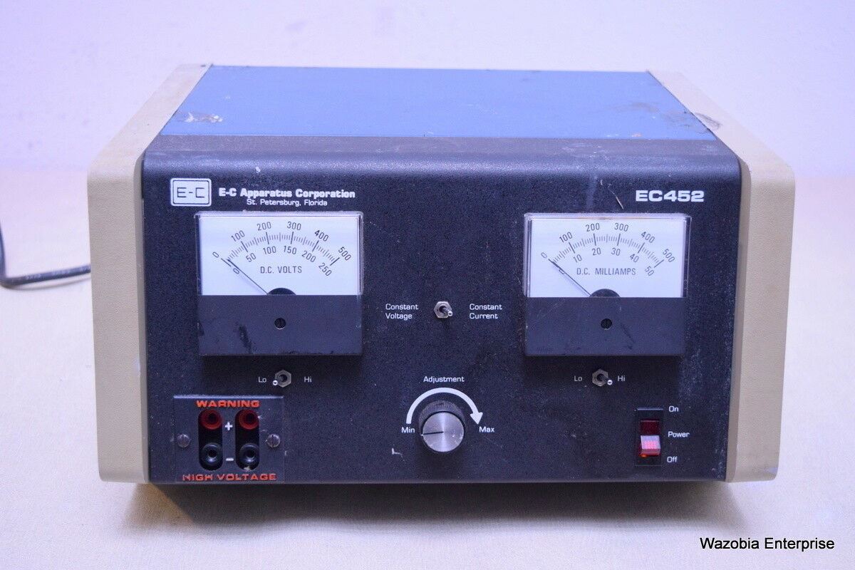 E-C APPARATUS CORP. MICROPROCESSOR CONTROLLED ELECTROPHORESIS POWER SUPPLY EC452