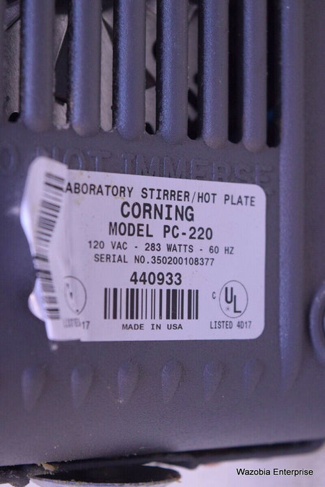 CORNING MODEL PC-220 MAGNETIC STIRRER HOTPLATE
