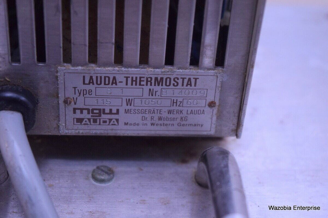 LAUDA THERMOSTAT MODEL B1 HEATED WATER BATH CIRCULATOR  IMMERSION  RECIRCULATING
