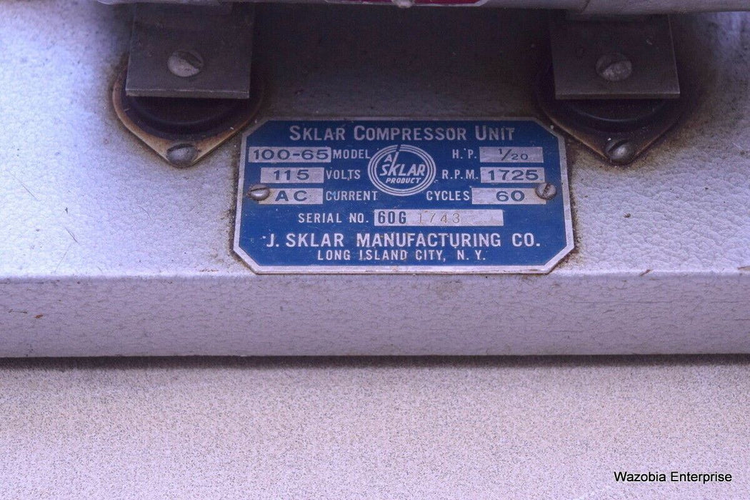 SKLAR COMPRESSOR UNIT MODEL 100-65 W/ LELAND MOTOR