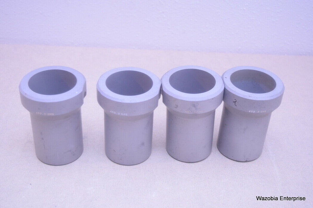 LOT OF 4 IEC CENTRIFUGE SWING ROTOR BUCKETS 459.0 GMS AND 457.0 GMS