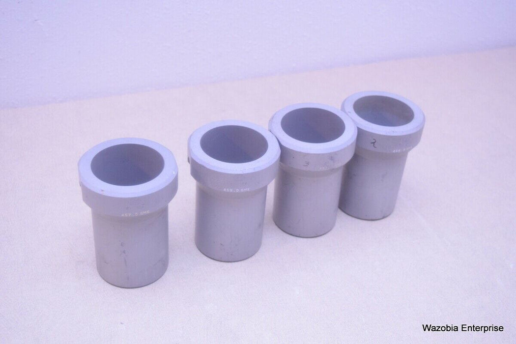 LOT OF 4 IEC CENTRIFUGE SWING ROTOR BUCKETS 459.0 GMS AND 457.0 GMS
