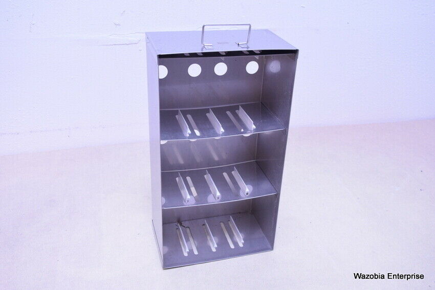 STAINLESS STEEL LABORATORY CRYO STORAGE FREEZER RACK CRYOGENIC	9 x 5 ½ x 17