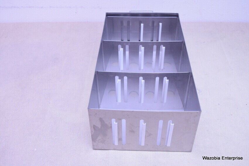 STAINLESS STEEL LABORATORY CRYO STORAGE FREEZER RACK CRYOGENIC	9 x 5 ½ x 17