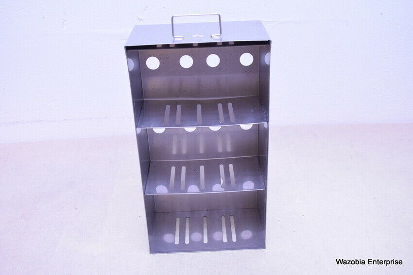 STAINLESS STEEL LABORATORY CRYO STORAGE FREEZER RACK CRYOGENIC	9 x 5 ½ x 17