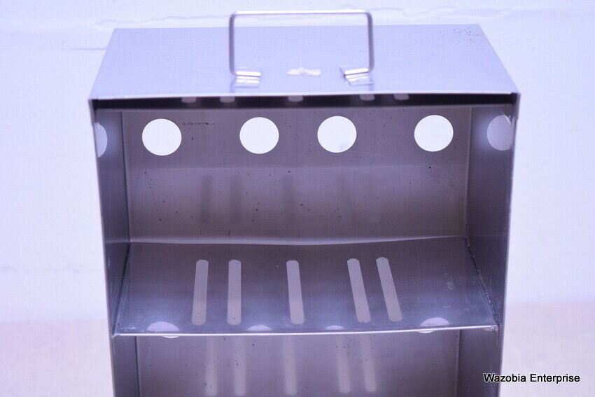 STAINLESS STEEL LABORATORY CRYO STORAGE FREEZER RACK CRYOGENIC	9 x 5 ½ x 17