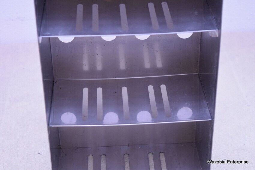 STAINLESS STEEL LABORATORY CRYO STORAGE FREEZER RACK CRYOGENIC	9 x 5 ½ x 17