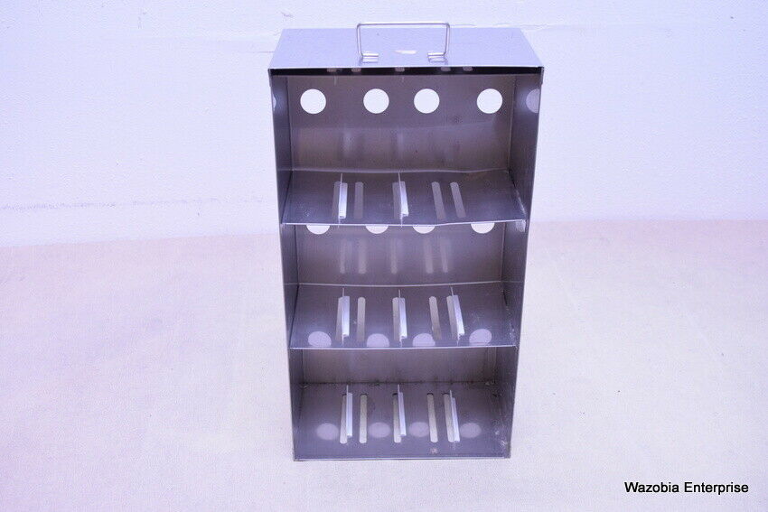 STAINLESS STEEL LABORATORY CRYO STORAGE FREEZER RACK CRYOGENIC	9 x 5 ½ x 17