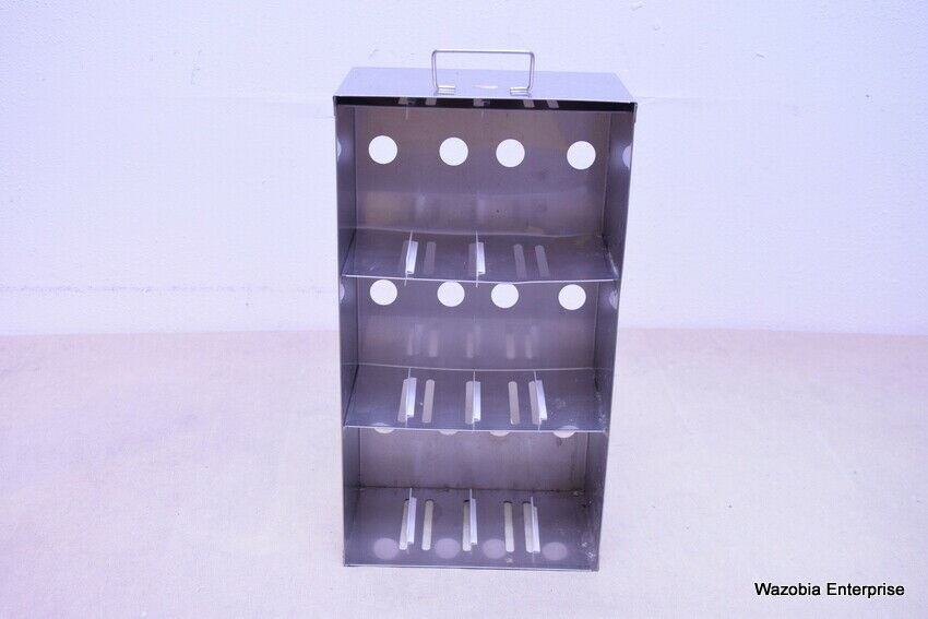 STAINLESS STEEL LABORATORY CRYO STORAGE FREEZER RACK CRYOGENIC	9 x 5 ½ x 17