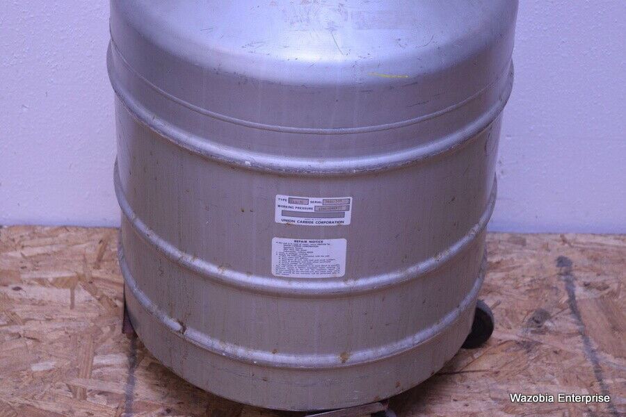 UNION CARBIDE CRYOGENIC LIQUID NITROGEN CONTAINER W/ CANISTERS TYPE LD-30