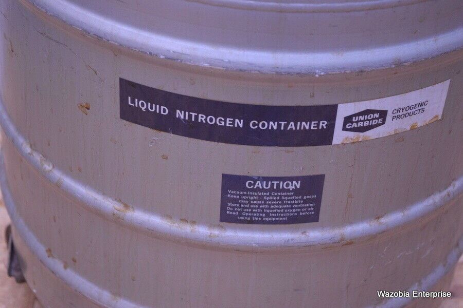 UNION CARBIDE CRYOGENIC LIQUID NITROGEN CONTAINER W/ CANISTERS TYPE LD-30