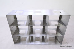 STAINLESS STEEL LABORATORY CRYO STORAGE FREEZER RACK CRYOGENIC 16.5"X5.5"X11"