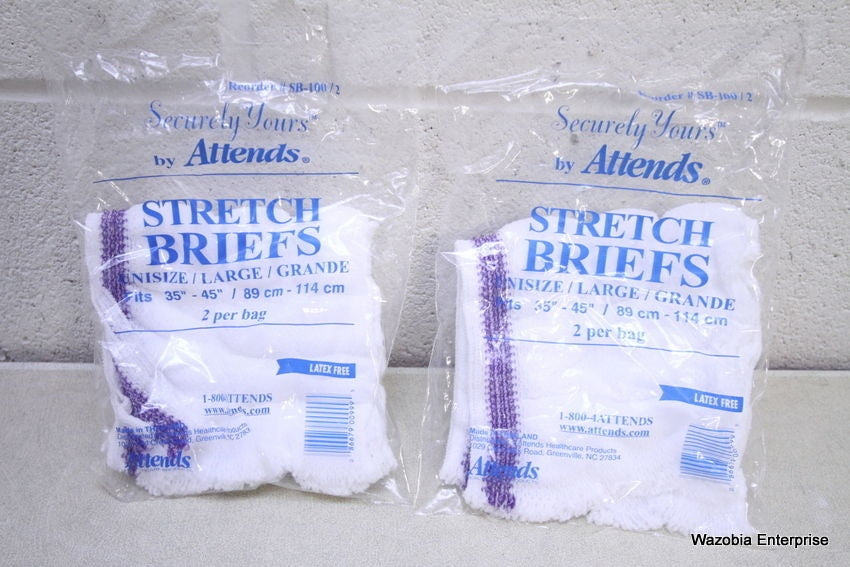 ATTENDS STRETCH BRIEFS LARGE 35"-45" 2/BAG 50 BAGS SB-100/2