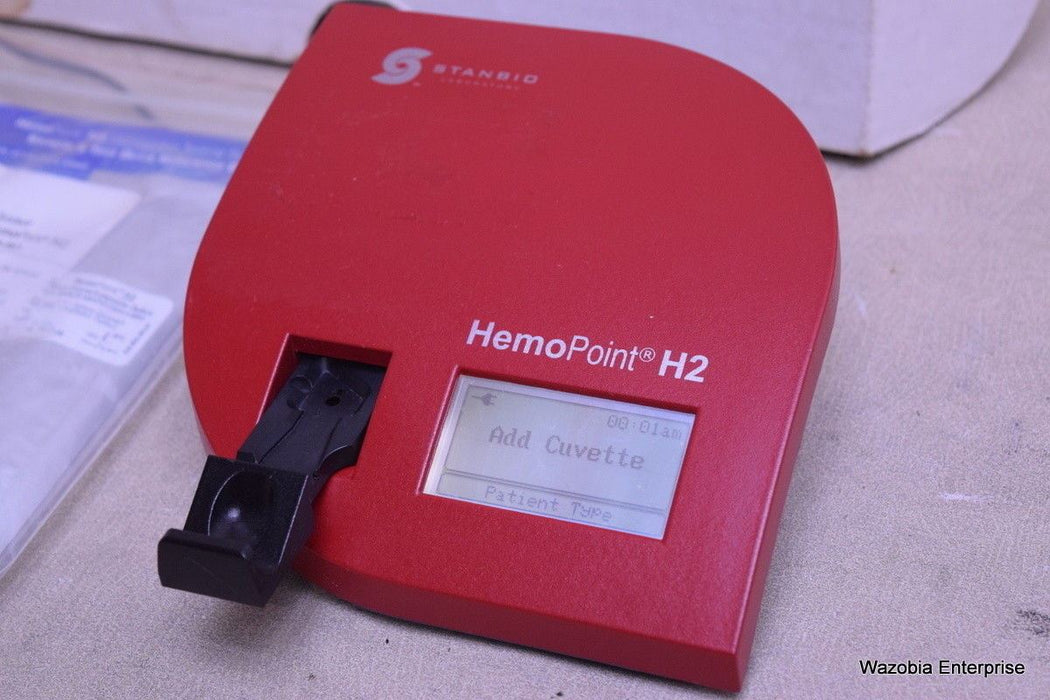 STANBIO LABORATORY HEMOPOINT H2 HEMAGLOBIN PHOTOMETER MODEL 3008-0031-6801