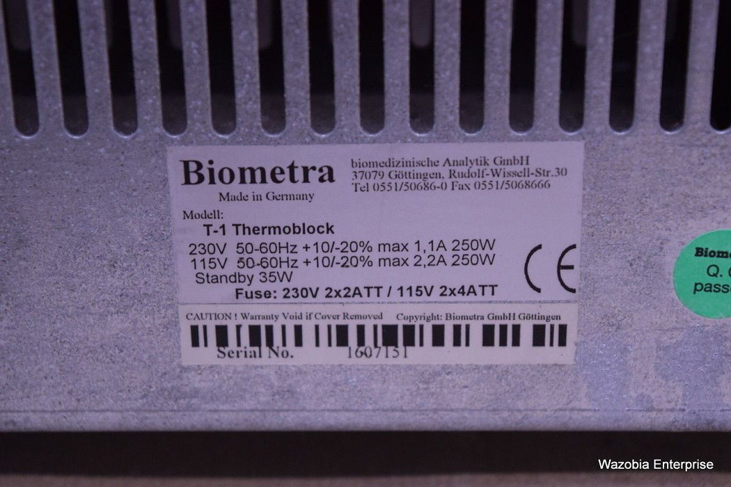 BIOMETRA T1 THERMOCYCLER T-1 THERMOBLOCK