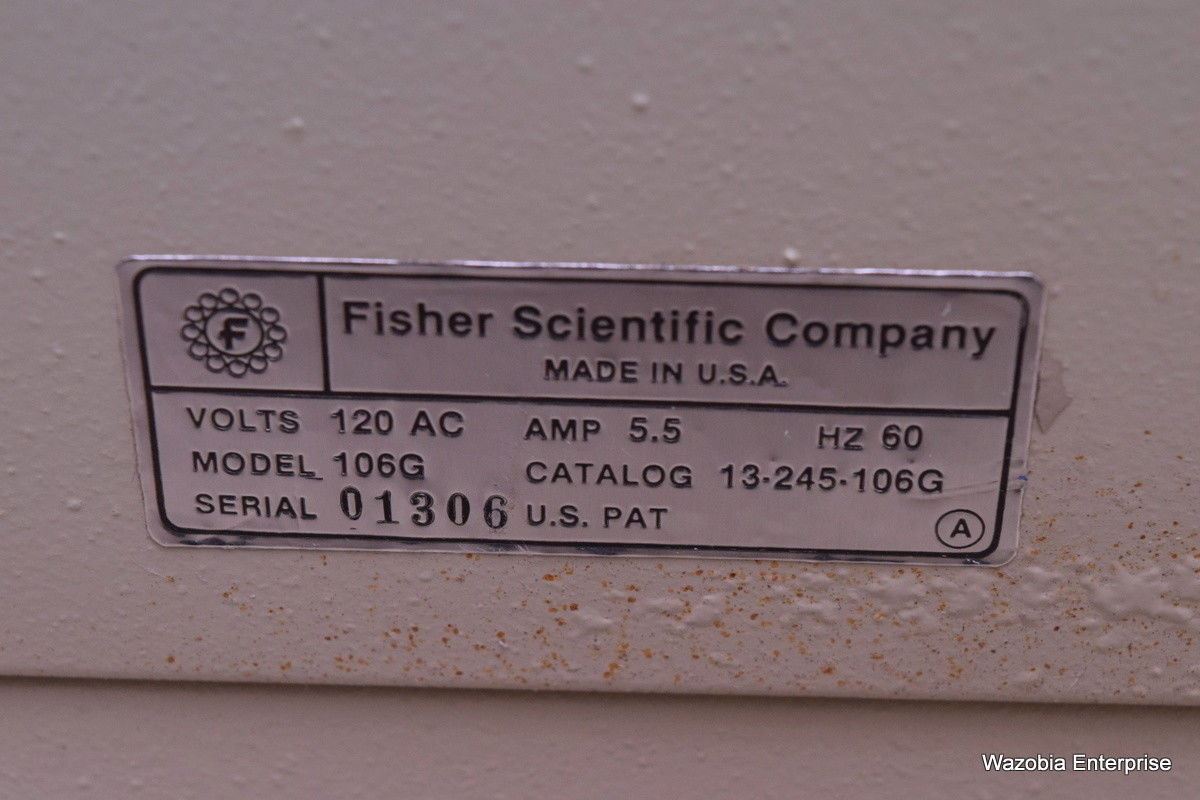 FISHER ISOTEMP OVEN 100 SERIES MODEL 106G