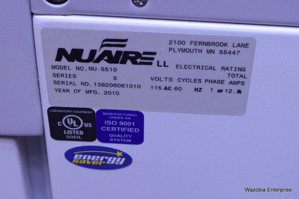 NUAIRE AUTO FLOW IR DIRECT HEAT CO2 INCUBATOR  MODEL NU-5510