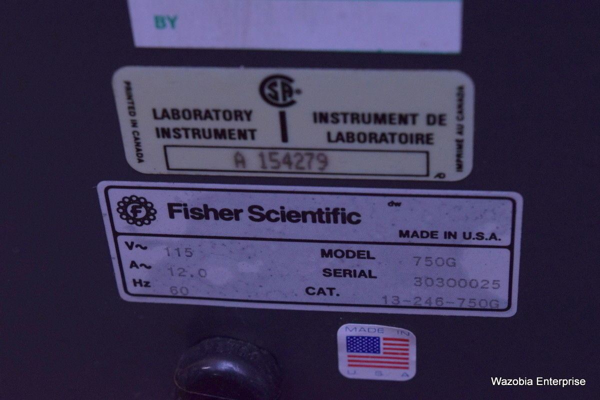 FISHER SCIENTIFIC ISO TEMP OVEN MODEL 750G