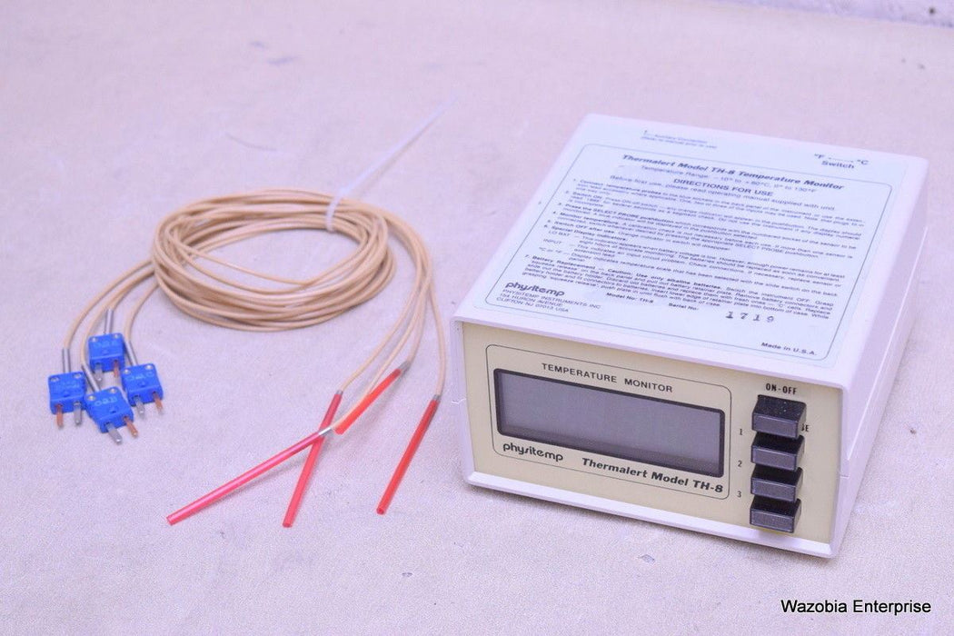 PHYSITEMP THERMALERT MODEL TH-8 TEMPERATURE MONITOR