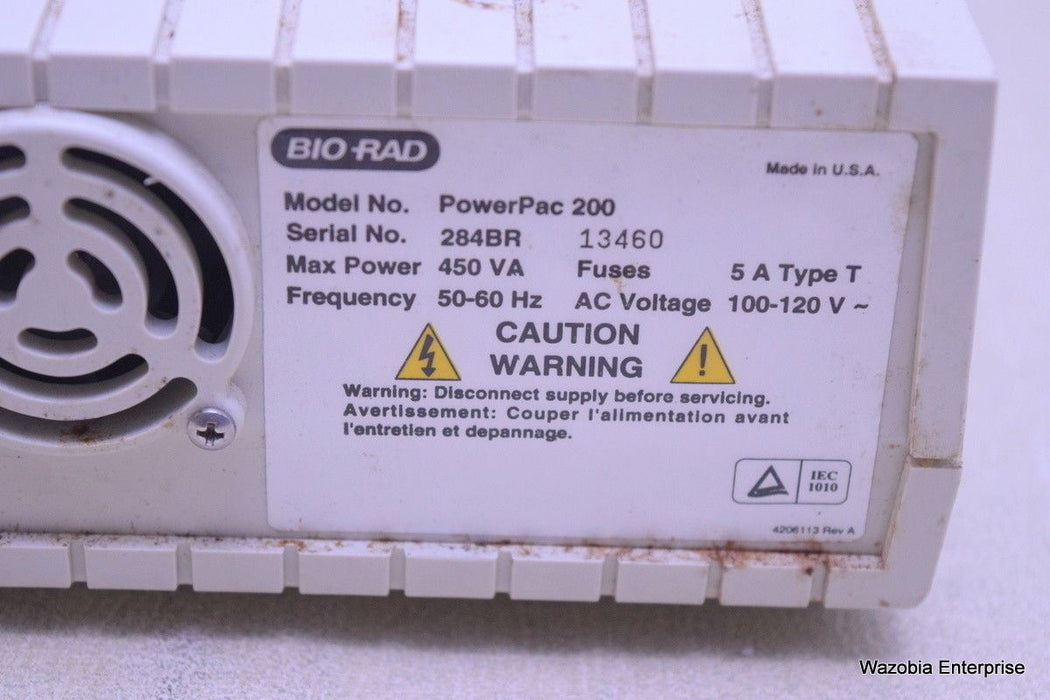 BIO-RAD POWER PAC 200 ELECTROPHORESIS POWER SUPPLY