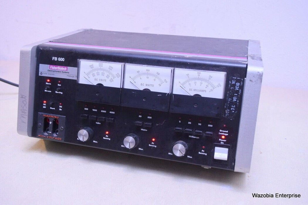 FISHER SCIENTIFIC/BIOTECH ELECTROPHORESIS SYSTEMS MODEL FB600 POWER SUPPLY