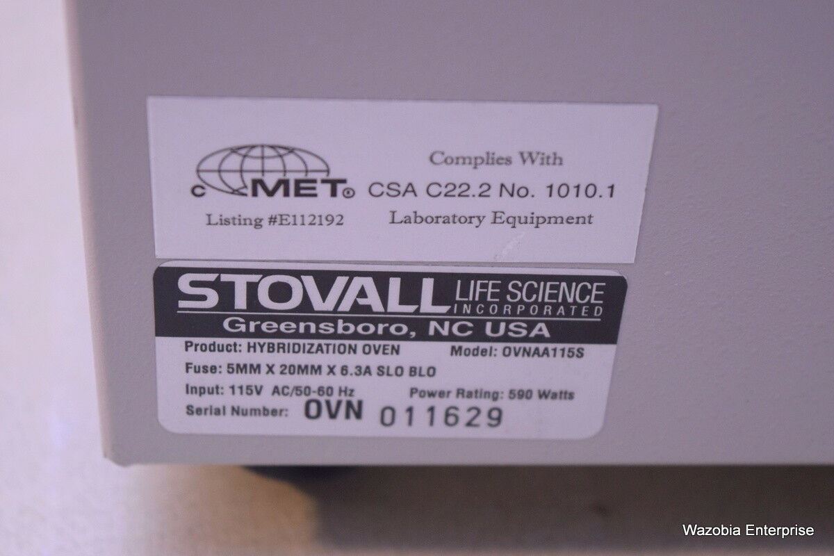 AFFYMETRIX STOVALL LIFE SCIENCE GENECHIP HYBRIDIZATION OVEN 640 CAROUSEL