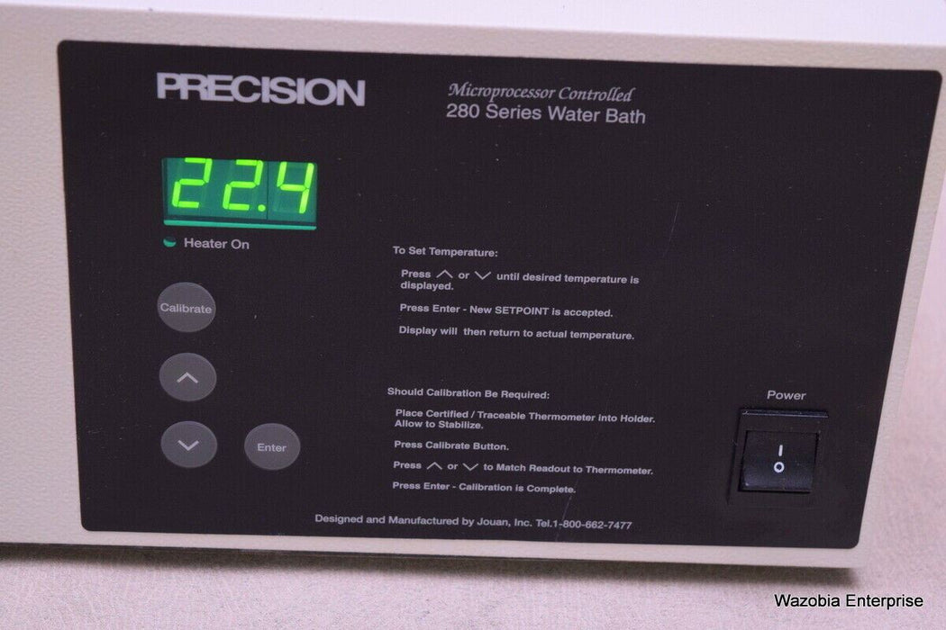 PRECISION MICROPROCESSOR CONTROLLED 280 SERIES WATER BATH