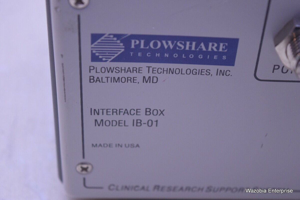 PLOWSHARE TECHNOLOGIES INTERFACE BOX MODEL IB-01